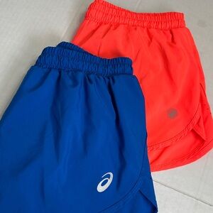 Lot of 2 Men’s‎ Large ASICS Running Shorts Bundle Gym Activewear Workout Lined